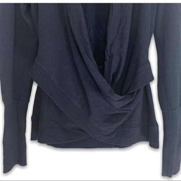 Karma Navy Wrap Polar Fleece Sweatshirt - Picture 3 of 6
